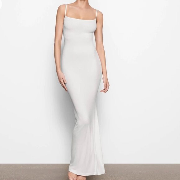 NWT Women's SKIMS Soft Lounge Long Slipdress in "Marble" LIMITED EDITION | Med. - Picture 3 of 14